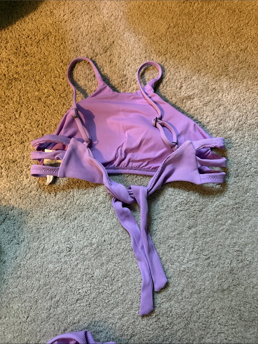 BECCA Lilac Ribbed Bikini Set - Picture 5 of 8